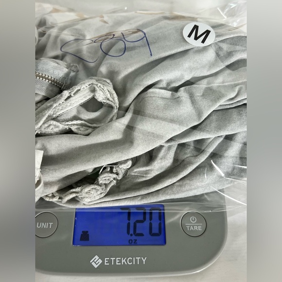 POL babydoll tank top high neck flowy zip back wash grey fog sleeveless shirt M - Picture 10 of 10